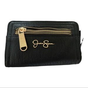 NWT Women’s Bags Jessica Simpson Thistle Black Medium Flap Zip Closure Wallet